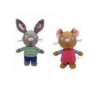(2pcs) Bimirth 2pcs/set Pip And Posy Plush Toys Soft Stuffed Animal Rabbit Mouse Plushie Dolls Birthday Gift For Kids Boys Girls