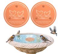 2Pcs Bird Bath Copper Disk,0.8mm Thick 99.9% Pure Copper Disk Birdbath Cleaner Disks, Physical Cleaning Design Keeps Water Fresh Year-Round, All-Season Universal for Outdoor Birdbaths, Bowl (Style 6)
