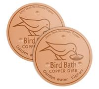 2Pcs Bird Bath Copper Disk,0.8mm Thick 99.9% Pure Copper Disk Birdbath Cleaner Disks, Physical Cleaning Design Keeps Water Fresh Year-Round, All-Season Universal for Outdoor Birdbaths, Bowl(Style 1)