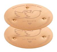 2Pcs Bird Bath Copper Disk - 1mm Thick 99.9% Pure Copper Purification Disc, 100mm Universal Self-Cleaning Water Cleaner for Outdoor Birdbaths, Fountains & Bowls All Season(Style A)