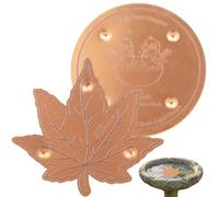 2Pcs Bird Bath Copper Disk 99.99% Pure Copper Disc for Bird Bath Keeps Water Fresh Outside Birdbath Purification Disks for BirdBath Outdoor Cleaning Disk Safe Natural Solution