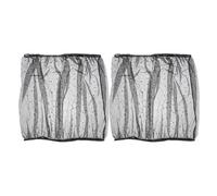 2pcs Bird Cage Cover Mesh Netting Prevents Interference and Debris | Polyester Fabric, Black Finish, Easy Installation, Breathable Design, Perimeter Range 90 to 140cm