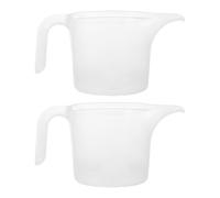 2pcs Bird Feeder Filling Cup Plastic Spill Proof Dispenser 1l | Ergonomic Handle, Wide Cup with Visible Level Window and Graduation Marks, Balcony Use