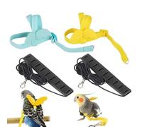 2Pcs Bird Harness and Leash, Adjustable Harness, Parrots Anti-Bite Flying Harness, Outdoor Flight Training Rope for Parrots, Cockatiels and Macaws