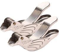 2Pcs Bird Shape Lemon Juicer - Stainless Steel Manual Citrus Squeezer for Limes and Lemons - Manual Juicers Portable Kitchen Tools (Silver)