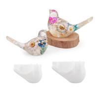 2PCS Bird Silicone Molds, 3D Bird Epoxy Resin Molds, Cute Animal Resin Casting Concrete Mold Unique Display Mold DIY Art Crafts Wall Hanging Halloween Christmas Home Decoration