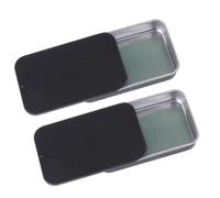 2pcs Bird Snack Box Small Iron Box with Push Pull Lid Stainless Steel | Black Finish, Large Capacity Storage, Simple Matching Style, Easy to Operate, for Bird Feeding Use