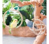 2PCS Bird Toys Bird Hanging Ball with Bell and Rope Swing Set Bird Rope Perch Bird Swing Perch Bird Perch Stand Bird Cage Toy for Parrot Budgie Parakeet Cockatiel Cockatoo Conure (Small)