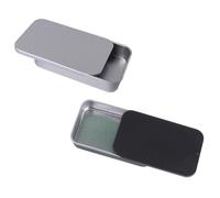 2pcs Bird Training Feeder Box with Push Pull Lid Stainless Steel | Large Capacity, Lightweight Storage for Outdoors, Simple Black and Silver Finish, Easy to Operate and Store