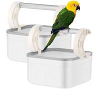 2Pcs Bird Training Perch Stand,Metal Parrot Stand Perch Rack,Portable Bird Perch Parrot Game Stands for Parrots, Budgies, Finches, Lovebirds and Other Small and Medium-Sized Birds