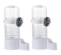 2Pcs Bird Water Dispenser, 140ml Automatic Avian Hydration Station, Clear Visible Feathered Friend Feeder with Screw Buckle for Parrot Lovebirds