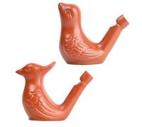 2Pcs Bird Water Whistles Ceramic Warbler Bird Whistle, Clay water whistle Funny Waterfowl Bird Caller Whistle For Birthday Gifts or Outdoor Accessories