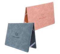 2pcs Birth Certificate Holder Sleeve, Artificial Leather Cover | Marriage Certificate Holders, Wear Resistant Light Weight Design, Cartoon Patterns, Bag Friendly Storage
