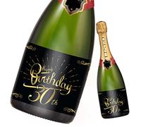 2pcs Birthday Bottle Label; Happy Birthday Label for Champagne and Wine Bottles, self-Adhesive; Birthday Gift for Men & Women (14.8 x 10.5 cm) (30th Birthday)