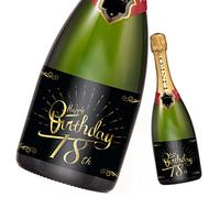 2pcs Birthday Bottle Label; Happy Birthday Label for Champagne and Wine Bottles, self-Adhesive; Birthday Gift for Men & Women (14.8 x 10.5 cm) (18th Birthday)