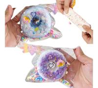 2PCS Biscuit Stress Relief Toy,Squishy Donut Toy,Squishy Squeeze Toy,Doughnut Fufu Squishy,Squishy Food Toy,Biscuit Simulation Toy,Donuts Pinch Stress Relieving Toy,Stress Squeeze Toy,White-Blue