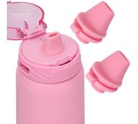 2pcs Bite Valve Replacement for Ello Cooper 32oz Stainless Steel Water Bottle, Water Bottle Mouthpiece Lid Tip, Silicone Free BPA Spout Compatible With Ello Cooper 18/22/40oz Accessories Parts (Pink)