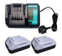2PCS BL1813G 2,0Ah Battery and DC18WA Charger for Makita Power Tool | Replace for Makita Batteries BL1820G BL1811G G-Series for Impact Driver DF457D JV183D HP457D CL183D TD127D UR180D UH522D