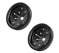 2Pcs Black 3-Inch Garbage Disposal Splash Guard - Kitchen Sink Baffle Covers for Whirlaway, Waste King and GE Models - Rubber Drain Cover Disposal and Splash Protection, Garbage Disposals and Parts