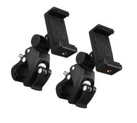 2pcs Black Abs 180 Degree Rotating Phone Holder Clamp