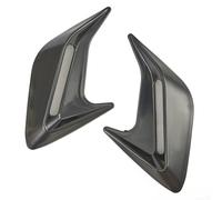 2PCS Black ABS Car Decorative Side Vent Air Flow Mesh Grill Sticker Trim for Most Vehicles - Carbon Fiber Pattern, Racing Style