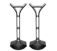 2pcs Black ABS Headphone Holder Stand with Groove Design for Desktop | Practical Simple Style, Study Rooms and Hotels, Carefully Polished, Convenient Operation, Not Easy to Deform