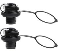 2Pcs Black Air Valve Inflatable Kayak Screw Air Valve Spiral Air Plugs Replacement Raft Canoe Airbed PVC Boat Gloves Drysuits Kayaking
