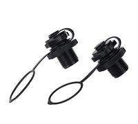 2Pcs Black Air Valve Inflatable Kayak Screw Air Valve Spiral Air Plugs Replacement Raft Canoe Airbed PVC Boat Gloves Drysuits Kayaking Water Sports Kayak Accessories