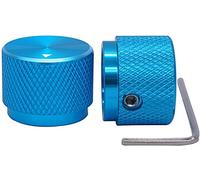 2pcs Black Aluminum Rotary Electronic Control Potentiometer Knob for 6 mm Diameter Shaft Electromechanical components (Color : Beige)