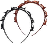 2Pcs Black and Brown Double Bangs Hairstyle Hairpin Headband With 8 Small Clips - Women Double Layer Twist Plait Hair Tools,Twist Clip Headband with Toothed Hairs Bands Braid Tool Hair Accessories Gif