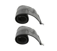 (2PCS Black) Baby Stroller Leather Handle Covers Trolley Armrest Protective Case Baby Cart Zipper Protector Cover Pushchair Accessories