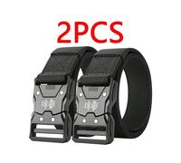 (2pcs black black, 125cm) Men's Belt Outdoor Multi Function Belt High Quality Canvas For Nylon Male Luxury Belts Women's Sports Jeans Belt Neutral Belts