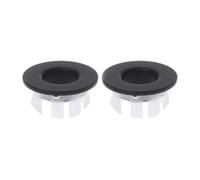 2pcs Black Brass Abs Round Sink Overflow Covers for Bathroom