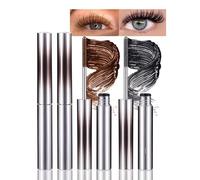 2PCS Black & Brown Tubing Mascara Set - 2-in-1 Waterproof Smudge-Proof Mascara with Telescopic Wand, Volumizing, Lengthening & Curling, Gentle for Sensitive Eyes,All-Day Wear (Black & Brown)