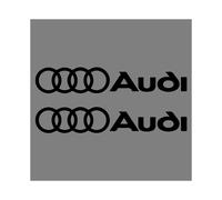 (2PCS Black) Car Body Trunk Window Decoration Sticker Auto Accessories for Audi Sline