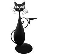 2pcs Black Cat Candlestick For Cylindrical Vintage Home Metal Decorative Candle Holder Table Decorations