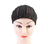 2Pcs Black Domestic Silk Wig Cap for Wig Making and Braiding