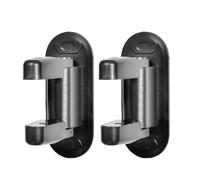 2Pcs Black Door Handle Locks 180 Degree Revolving Door Lever Safety Lock Self Adhesive Single Lever Lock for Window, Cabinet
