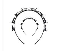 2Pcs Black Double Bangs Hairstyle Hairpin Headband With 8 Small Clips - Women Double Layer Twist Plait Headband Hair Tools,Twist Clip Headbands with Toothed Hairs Bands Braid Tool Hair Accessories