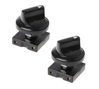 2Pcs Black Fan Rotary Switch 4 Position 3 Speed Selector Switch Governor with Button Fan Speed Governor Fan Isolator Switch and Professional Ceiling Fan Wall Controls