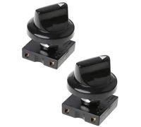 2Pcs Black Fan Rotary Switch 4 Position 3 Speed Selector Switch Governor with Button Fan Speed Governor Fan Isolator Switch and Professional Ceiling Fan Wall Controls