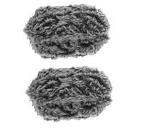 2pcs Black Faux Fur Knitting Yarn for Beginners, Soft Fluffy Crochet | Polyester Fibre, 32yds Length, Moderate Elasticity, Warm Comfort Touch, for Clothes, Scarves and DIY Craft Activities