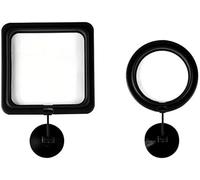 2pcs Black Fish Feeding Ring Turtle Aquarium Automatic Fish Food Feeder Floating Food Feeding Square Ring with Suction Cup Useful and Nice Fish and Aquatic Pets