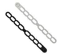 2Pcs Black & Gray Clay Pot Universal Fixing Strap, Minimalist Crock Pot Lid Holder Supplies, Silicone Straps Suitable for Storing Curtains, Yoga Mats & Pot Covers
