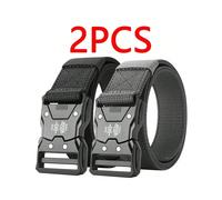 (2pcs black grey, 125cm) Men's Belt Outdoor Multi Function Belt High Quality Canvas For Nylon Male Luxury Belts Women's Sports Jeans Belt Neutral Belts