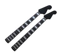 2pcs Black Guitar Neck 22 Frets 25.5" Maple Fingerboard Inlays