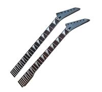2pcs Black Guitar Neck 24th Fret Maple Rosewood Fingerboard Inlay Replacement Parts