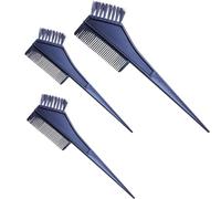 2pcs Black Hair Dyeing Comb with Pointed Handle for Salon Use | Plastic Two in One Design, Easy Parting and Sectioning, Family DIY Styling, Black Finish