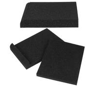 2pcs Black High Density Speaker Isolation Pads for Small Speakers | Foam Cushion Mat, Vibration Absorption and Stable Support, Odorless Design for Studio Equipment