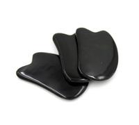 2pcs Black Horn Scraping Plate, Body Scraping Massager | Smooth Edges, Gentle Skin Care, Traditional Gua Sha Standard, Home Self Care for Muscles and Face
